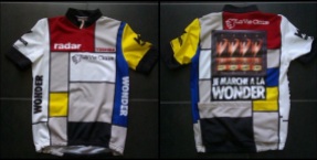 1986 Tour de France La Vie Claire jersey with Wondor logo on the sides